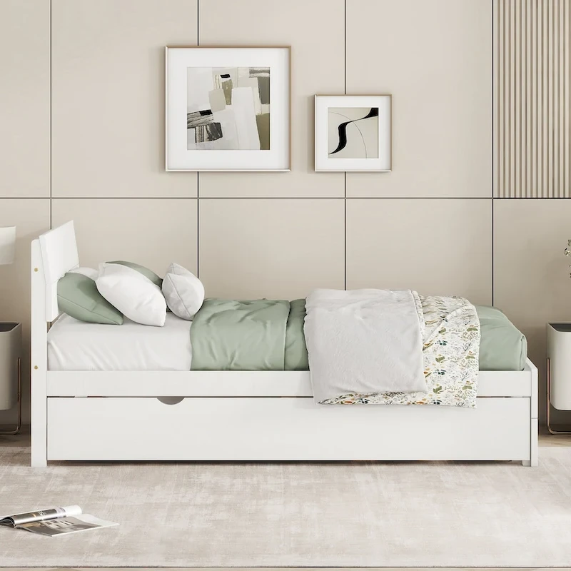 Modern Twin Bed Frame With Trundle