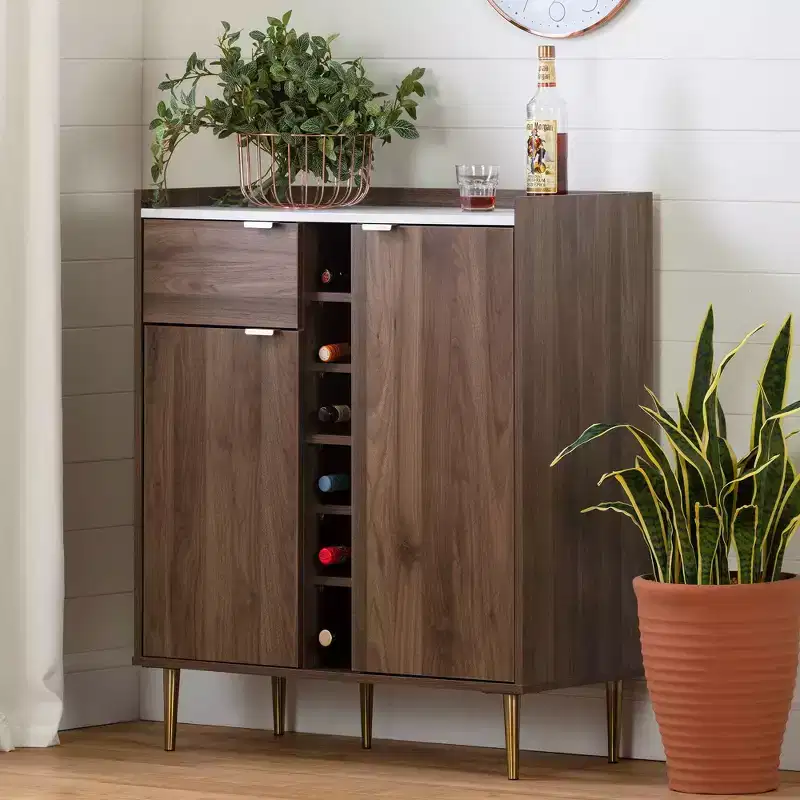 Hype 2-Door Buffet Server with Storage Walnut - South Shore