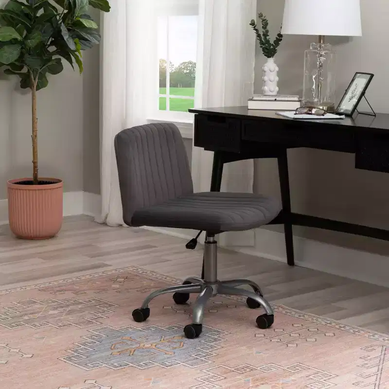 Linon Stratton Office Chair Gray