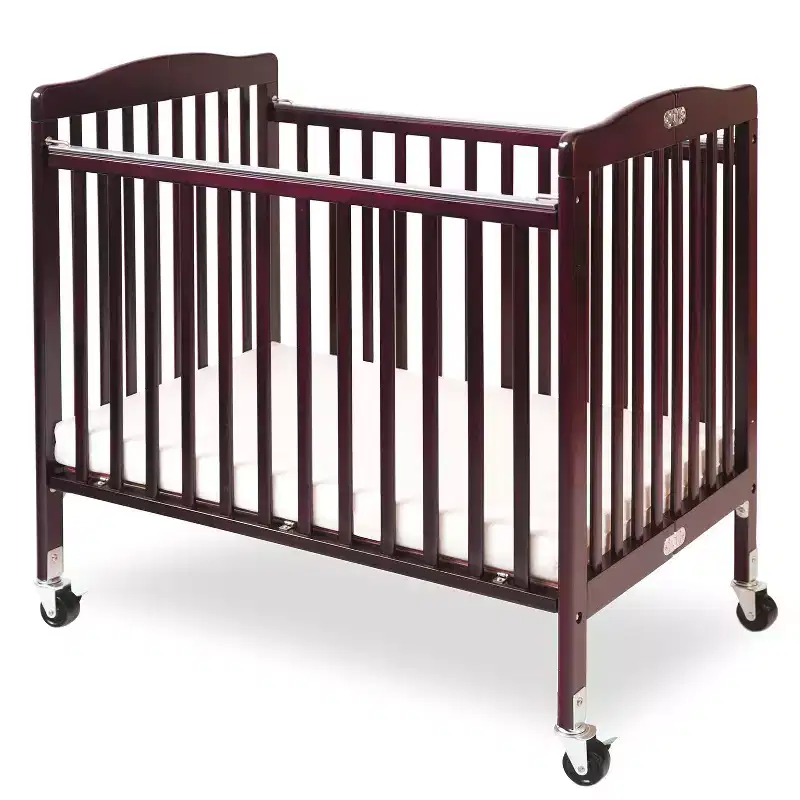 LA Baby The Little Wood Crib Mini/Portable Folding Wood Crib