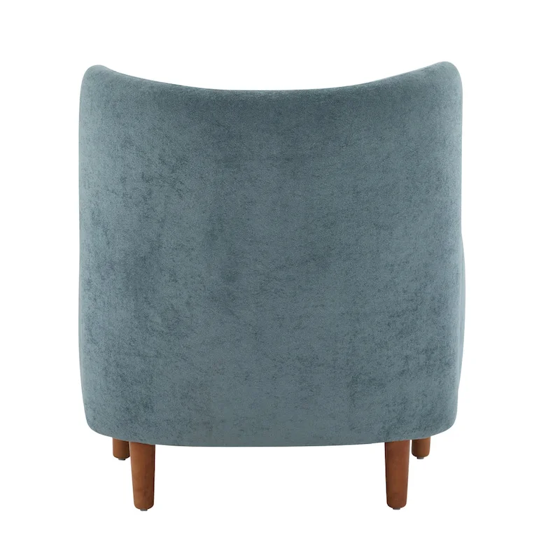 Christopher Knight Home - Parmelee Upholstered Wingback Club Chair with Plush Velvet and Solid Wood Legs