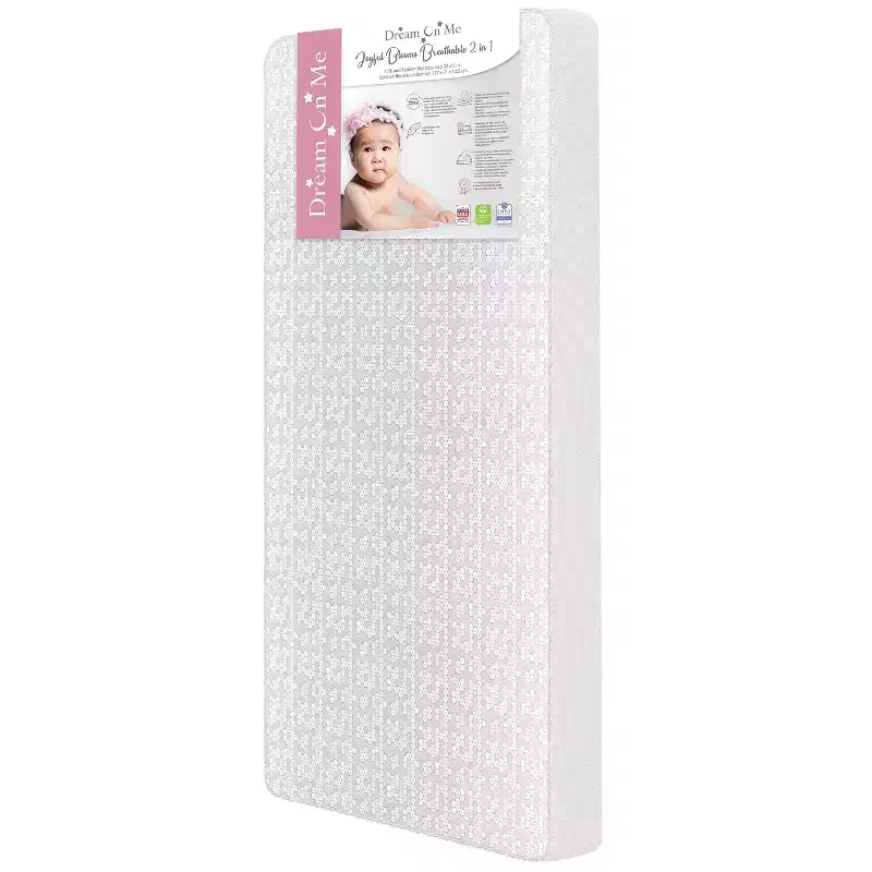 Dream On Me Breathable Orthopedic Firm Fiber Standard Crib Mattress - White: Hypoallergenic, Vinyl Cover, 5 Inch Thick, No Foam
