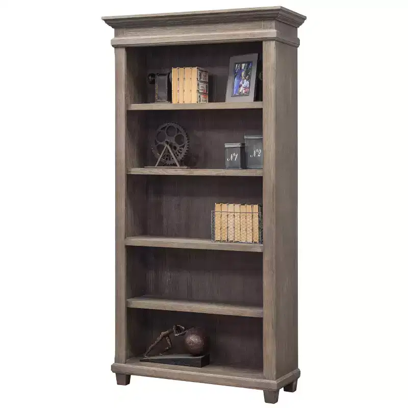 Martin Furniture 76" Carson Open Bookcase Brown: Wood Frame, 4 Shelf Storage, No Assembly Required