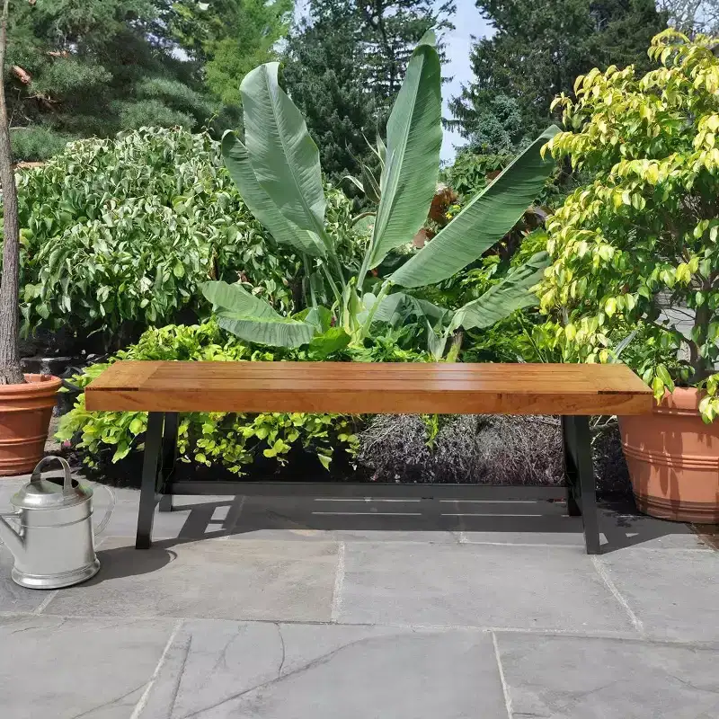 Karl Home | Light Brown Poplar Wood Outdoor Bench