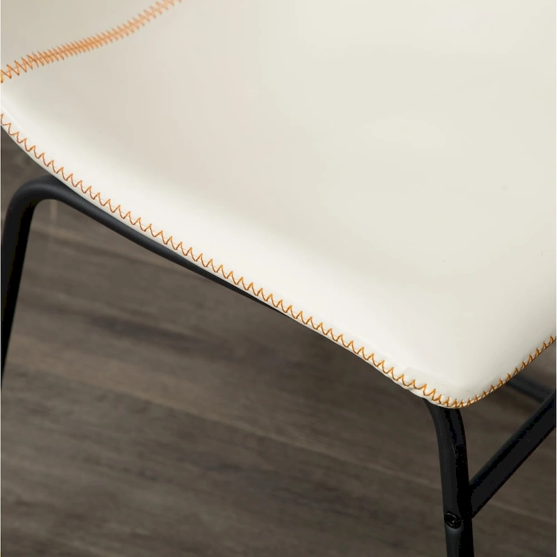 Carbon Loft Inyo Faux Leather Armless Dining Chairs (Set of 2)