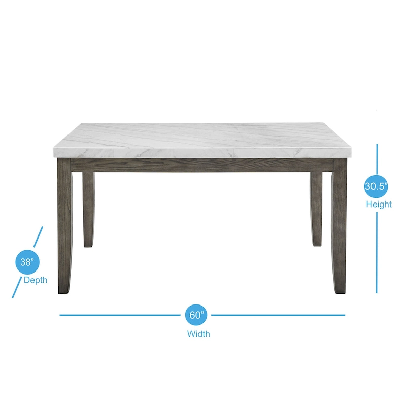 Steve Silver Ellington Marble Top Dining Table