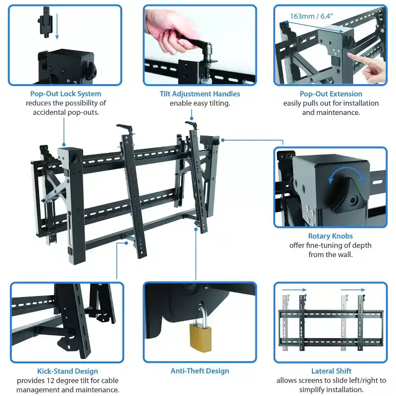 StarTech VIDWALLMNT Video Wall Mount for 45-70 Inch Displays