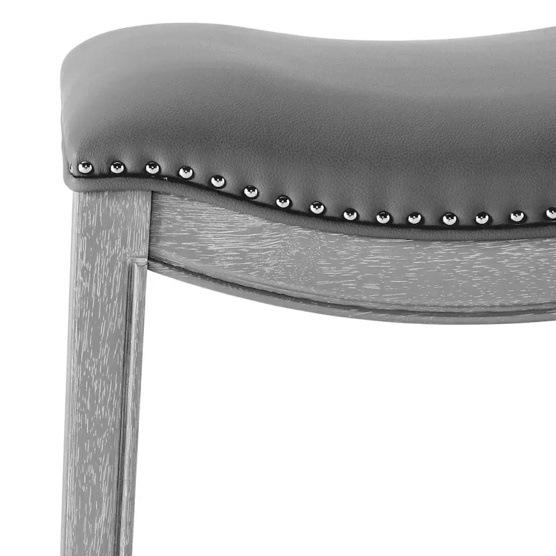 Faux Leather Upholstered Counter Stool