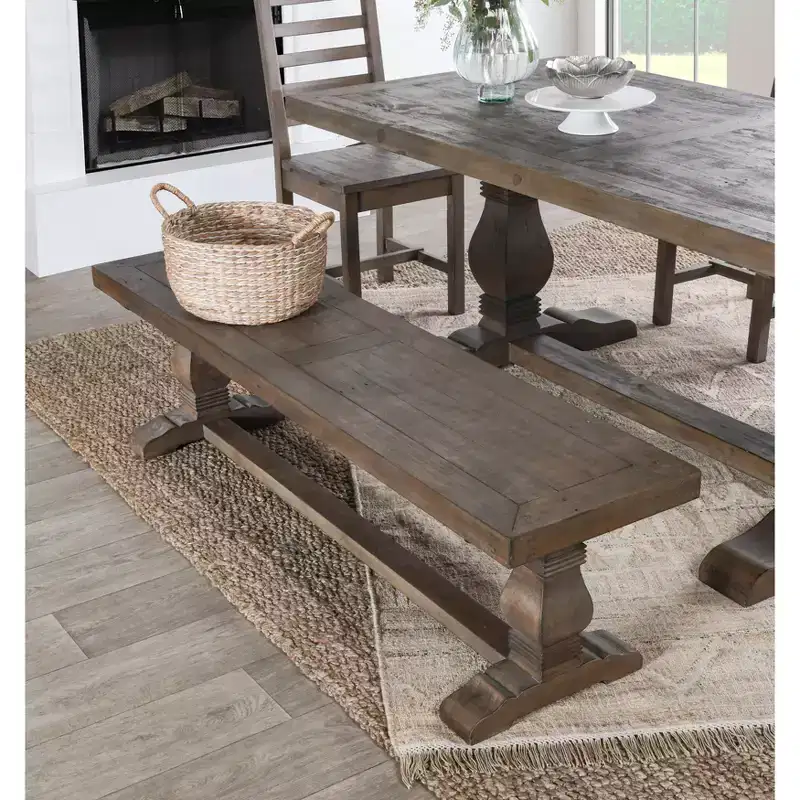 Classic Gianna Farmhouse 66 Wooden Dining Bench