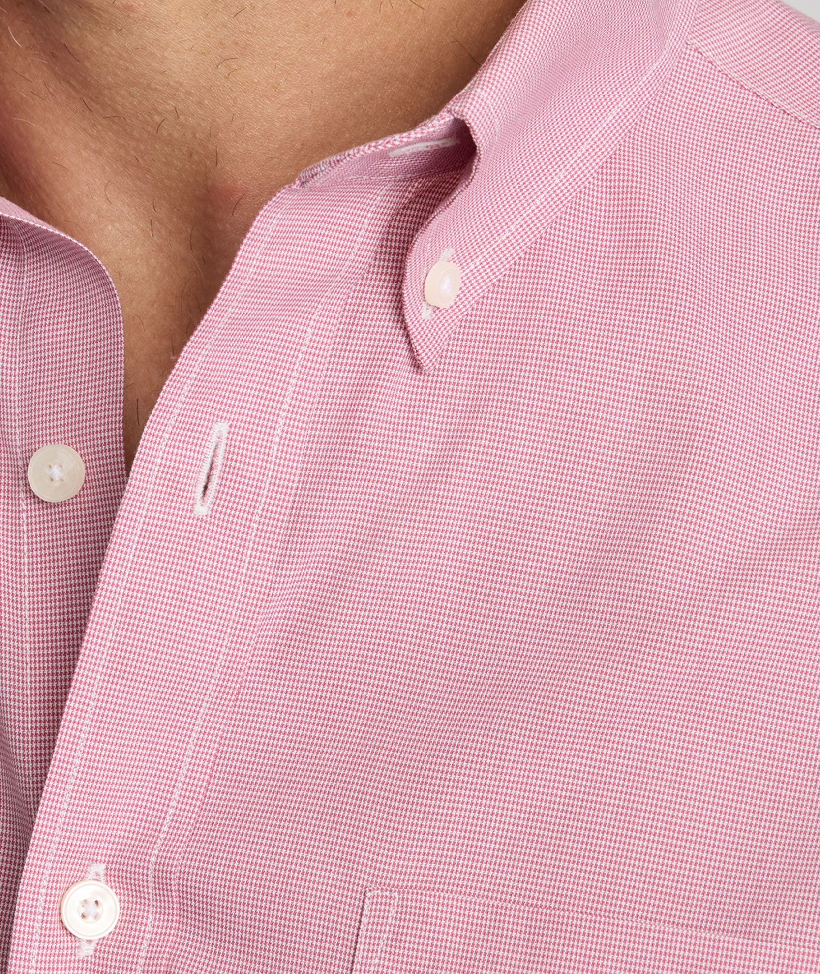 Red-White Microgingham Cotton Shirt
