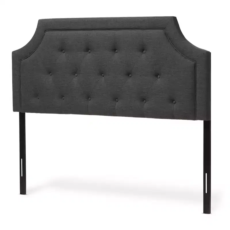 Mars Modern And Contemporary Fabric Headboard Dark Gray
