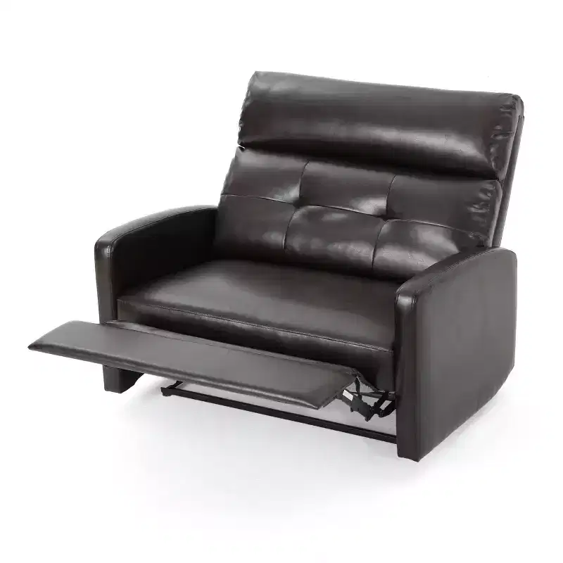 Halima 2-Seater Faux Leather Power Recliner - Brown - Christopher Knight Home: Upholstered Accent Chair, Spot Clean