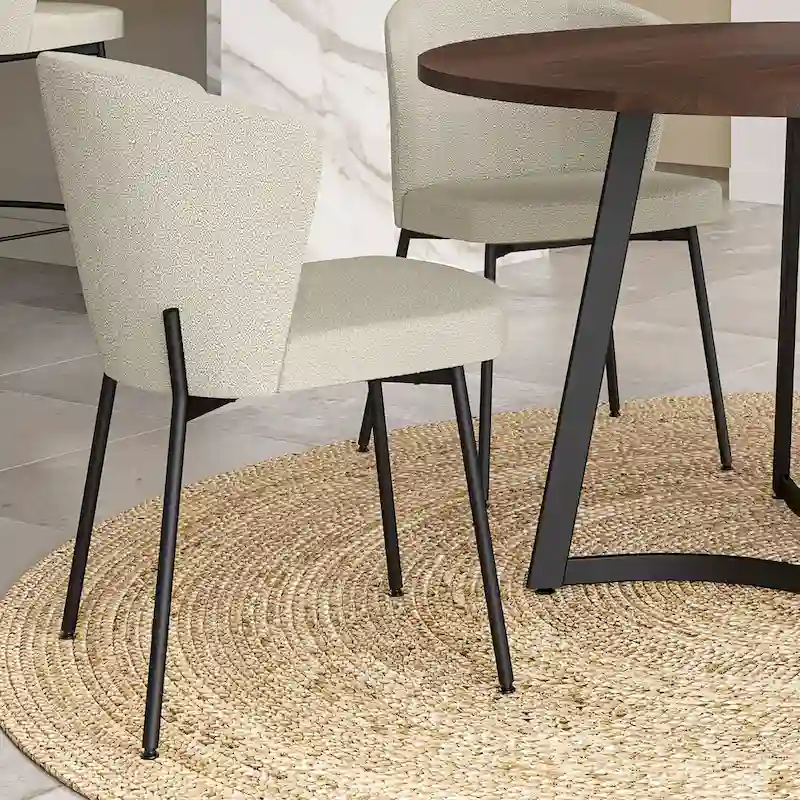 Amisco Joelle Solid Wood Table and Camilla Chairs 5-Pieces Dining Set