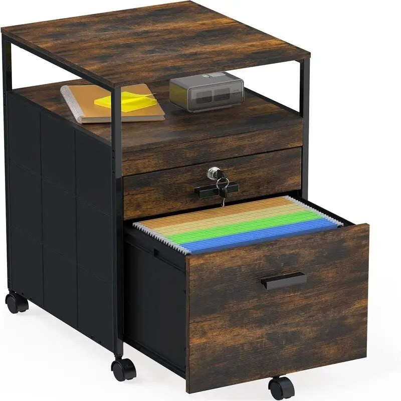 Rolling File Cabinet w/ 2 Drawers