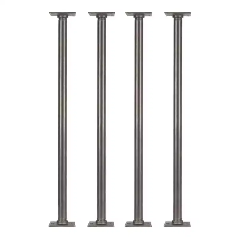 Pipe Decor 1 in. x 30 in. Square Flange Pipe Table Legs - 4 Pack