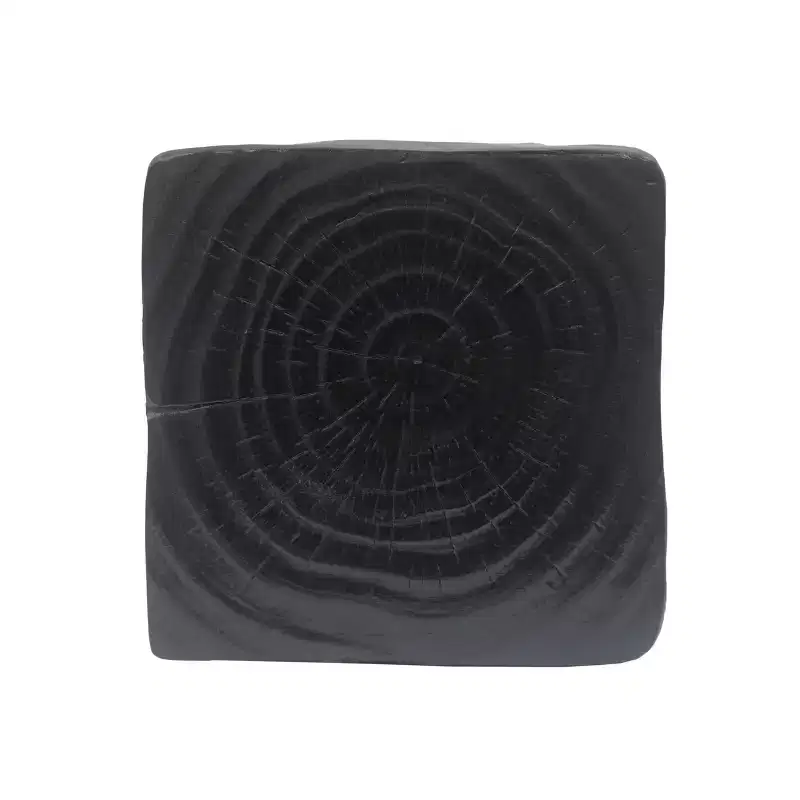 Modern Spiral Side Table with Hollow Center, Wood Grain Texture Magnesium Oxide Coffee Table for Living Room Bedroom