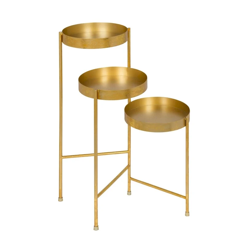 Metal 3-tier Modern Plant Stand - 16x21x30