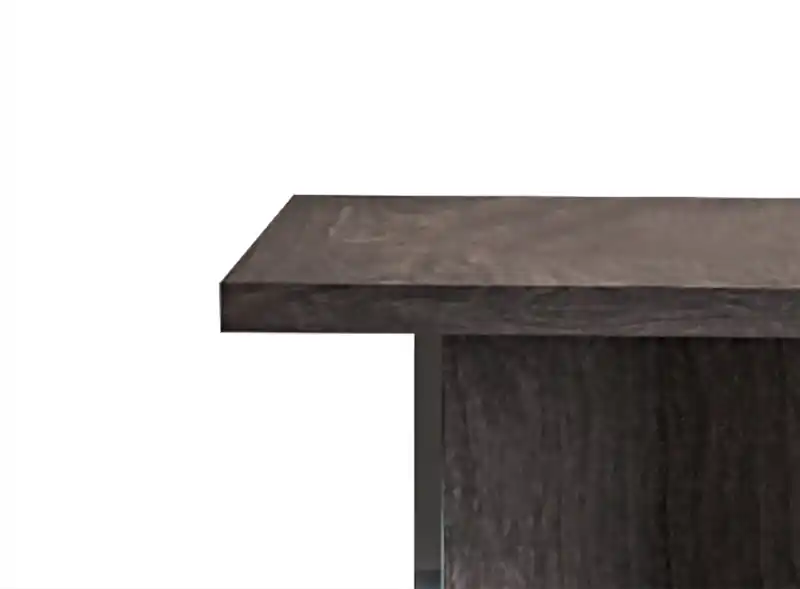26 Modern End Table - Dark Grey Wood with Lacquer Finish