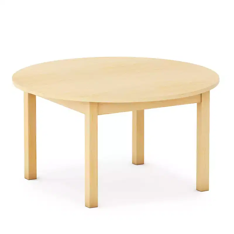 Toddler Table Natural: Round Wooden Activity Table for Kids, 30 Diameter | Toddler Desk for Playroom, Daycare & Preschool