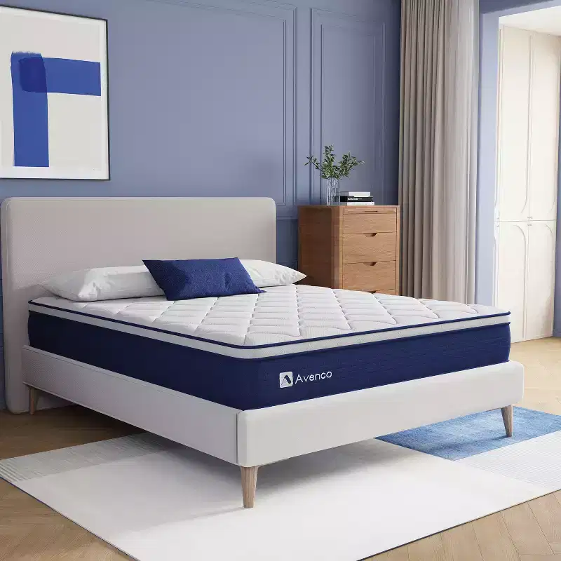 Avenco 6/8/10/12/14 inch Medium Firm Gel Memory Foam Hybrid Mattress with Pocket Springs for Motion Isolation and Pressure Relief
