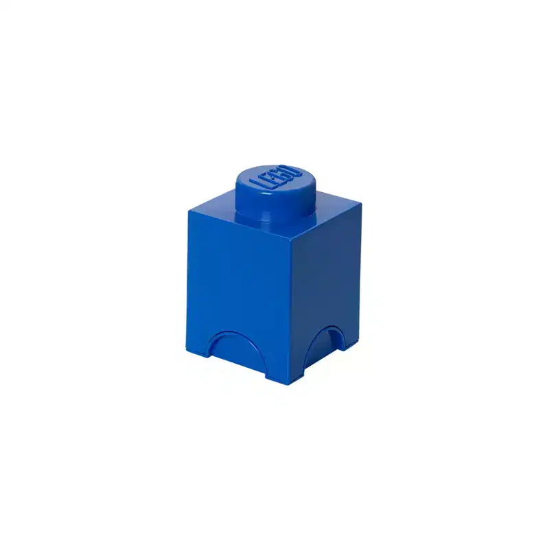 Storage Brick 1 Bright Blue Stackable Plastic Organizer Kids Adults