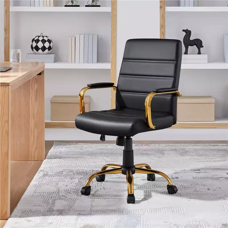 Yaheetech Mid-Back 360 Degree Swivel Office Chair with Adjustable Height Seat