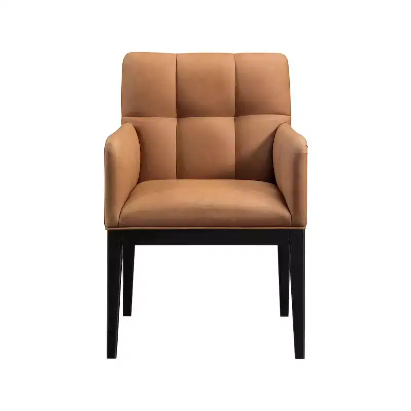 Adrian Vegan Leather Dining Arm Chair (2-Pack)