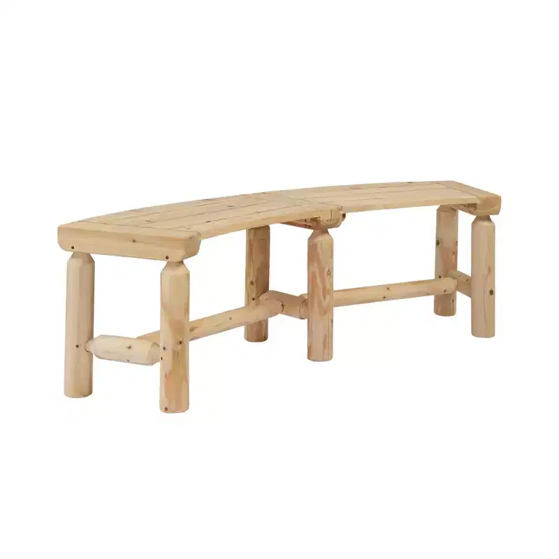 Karl Home | 56 In. 2-Person Fir Curved Outdoor Bench