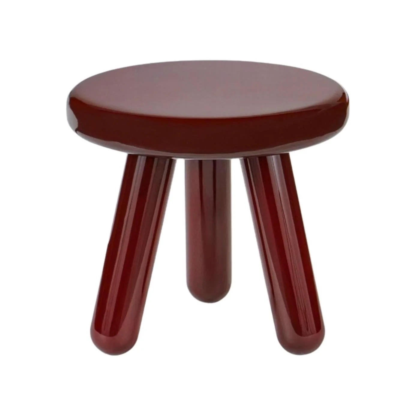Contemporary Lacquered Rubberwood Side Table with Round Bullnose Top & Balloon-Inspired Form for Living Room