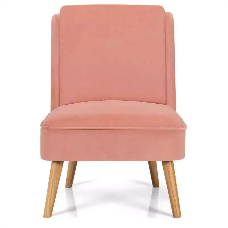 Velvet Accent Chair Single Sofa Chair Leisure Chair with Wood Frame