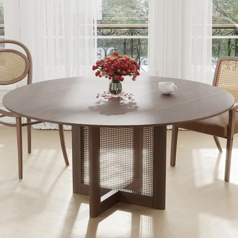 Solid Wood Round Dining Table 4-6 People