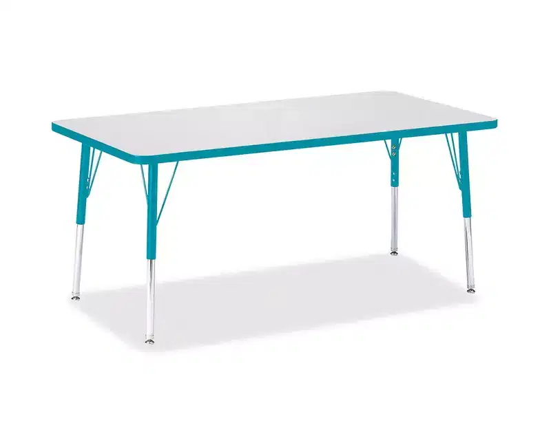 Jonti-Craft Berries Adult Height Color Edge Rectangle Table 30 x 60 in Blue