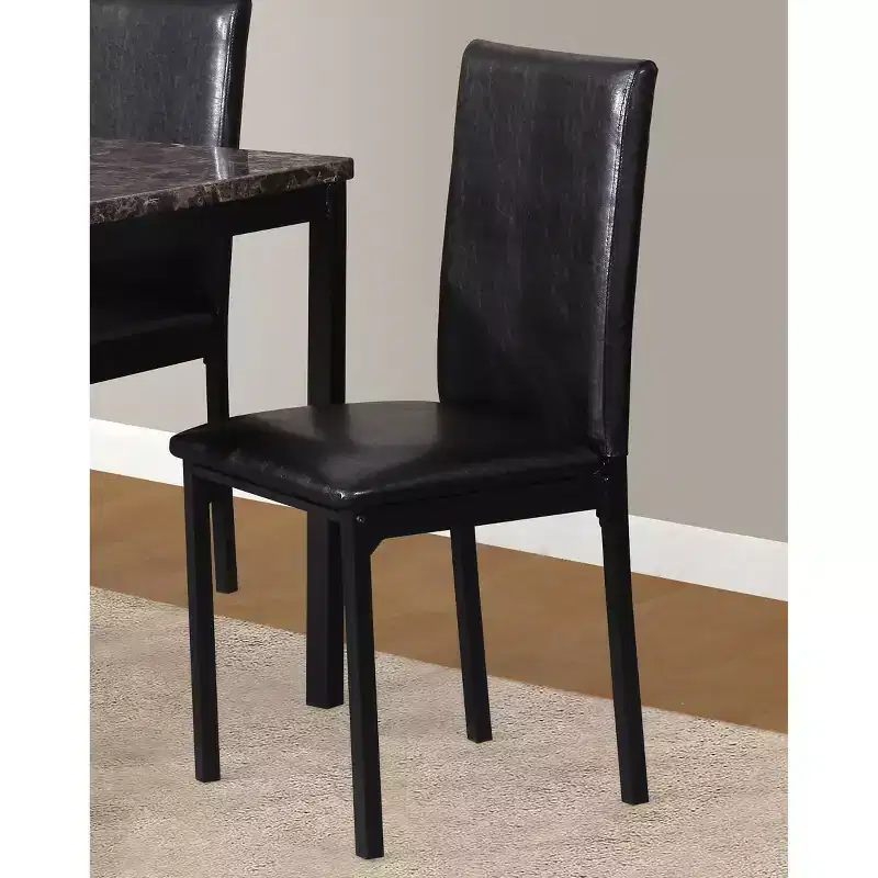 GDFStudio Noyera Faux Leather Upholstered Dining Chairs with Metal Frame (Set of 4)