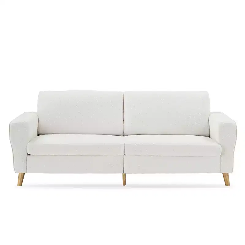 84 Modern Sofa Couch, 3 Seater Upholstered Sofa with Streamlined Armrest, Deep Seat Sleeper Sofa Couch for Living Room Bedroom Apartment