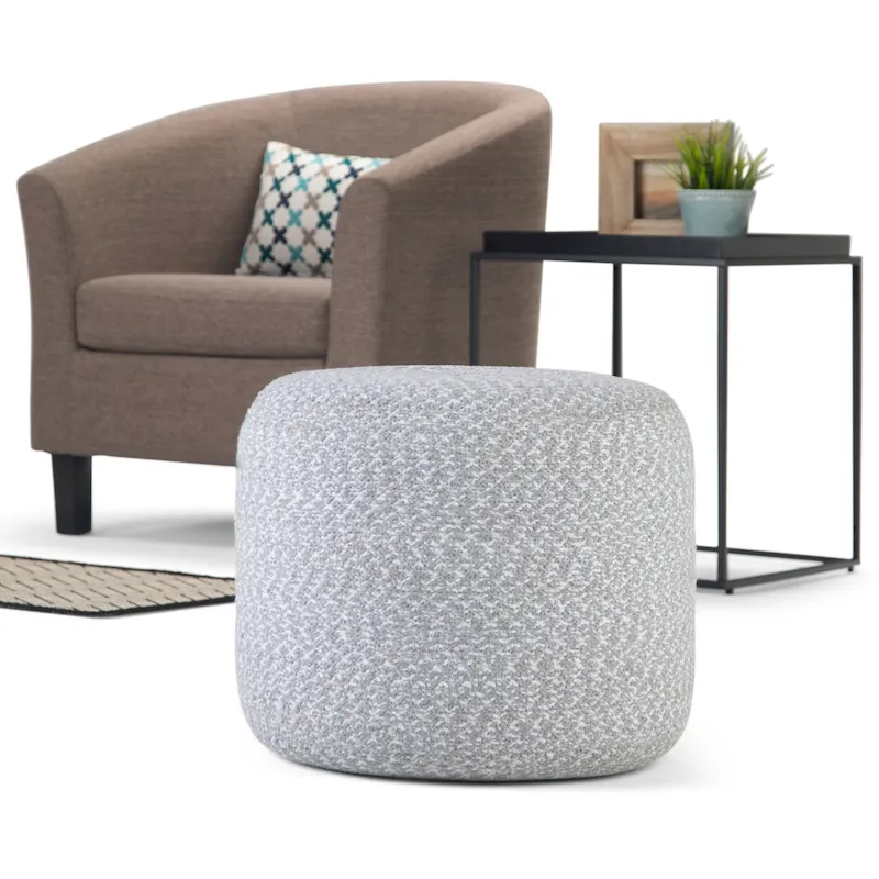 Round Braided Pouf