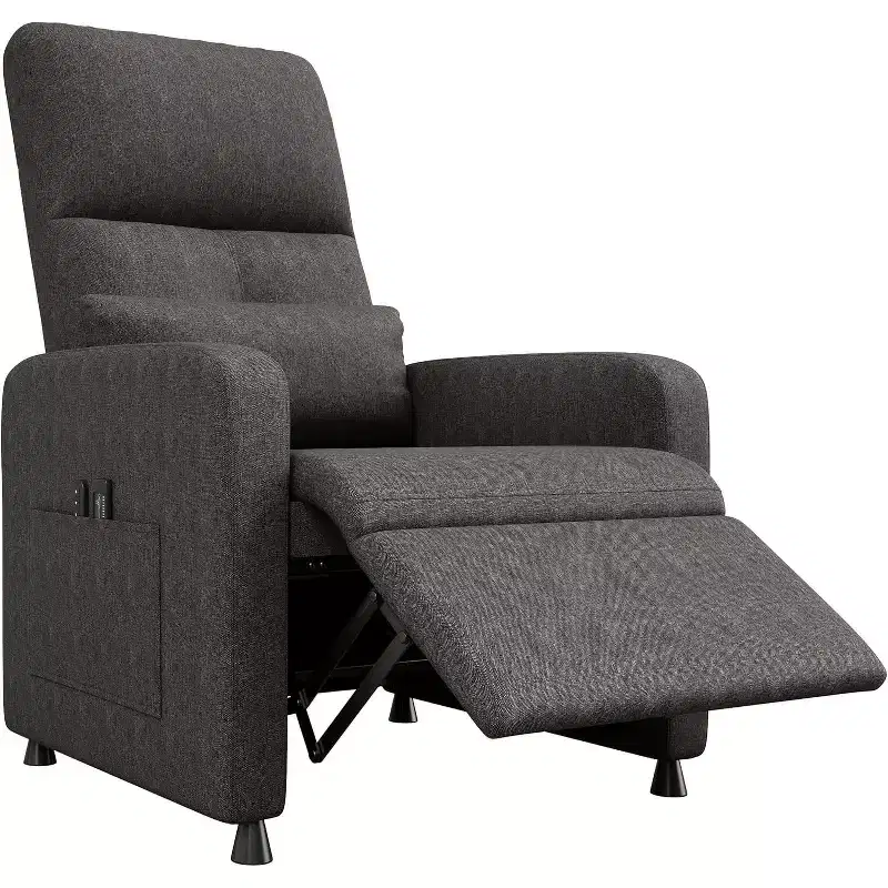 Acekool Power Recliner Chair for Adults, Electric Adjustable Ergonomic Single Sofa, Overstuffed Rocker with Side Pockets and USB Charging Port