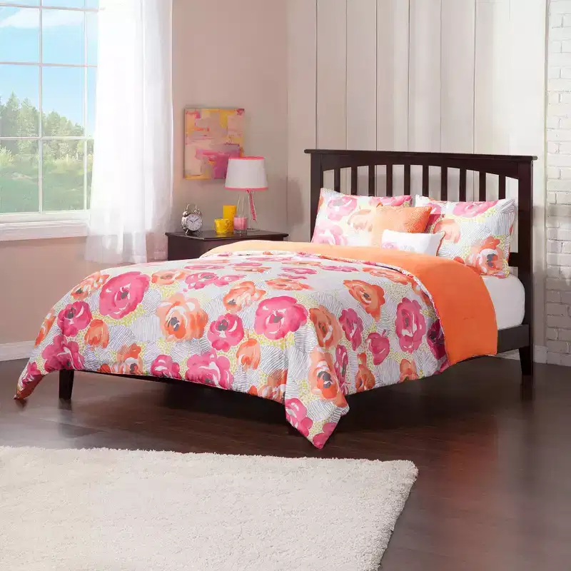 HomeStock 50 in.H Espresso King Size Freestanding Headboards with Bed Frame
