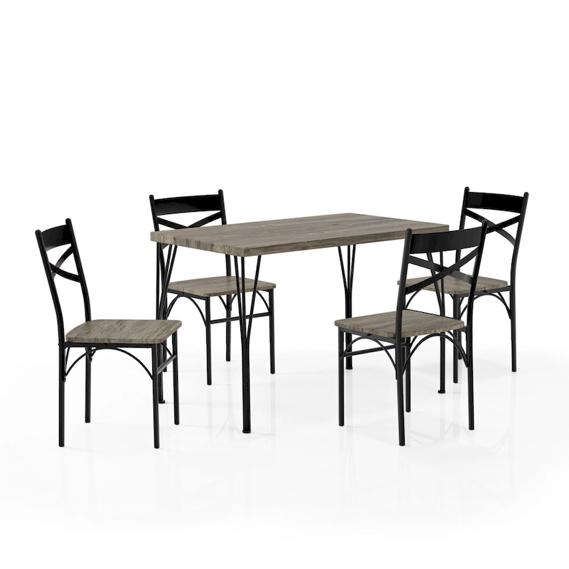 Zath Industrial Metal 5-Piece Dining Set by Furniture of America
