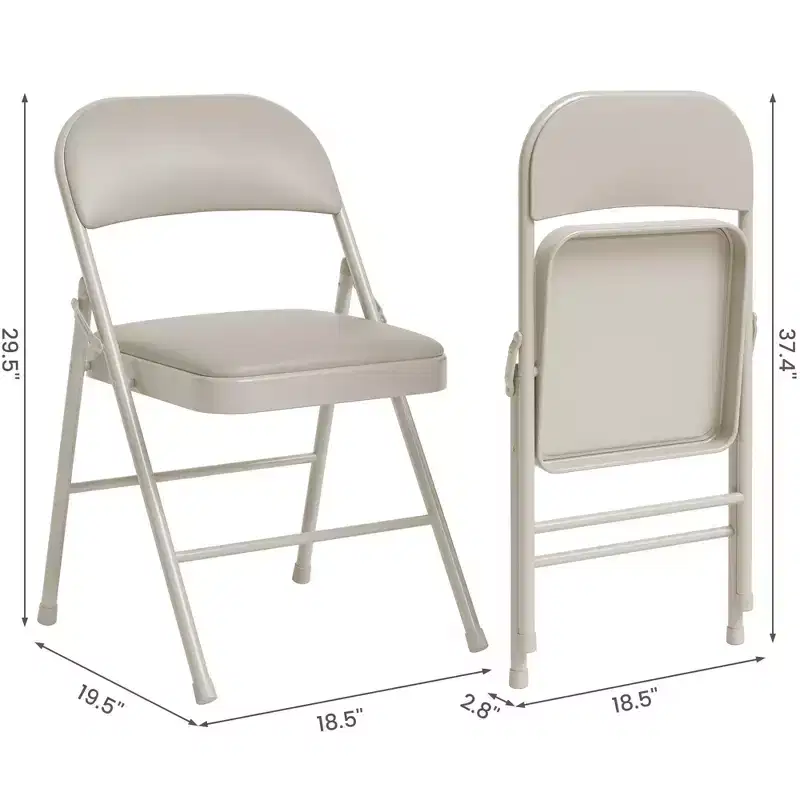 3-Piece Folding Set  Portable Table & 2 Padded Chairs for Indoor/Outdoor (No Assembly)