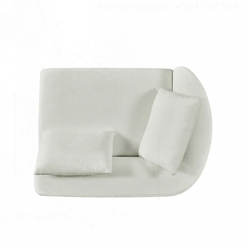 Modern Curved Sectional Sofa with High-Quality Upholstery and Spacious Seating