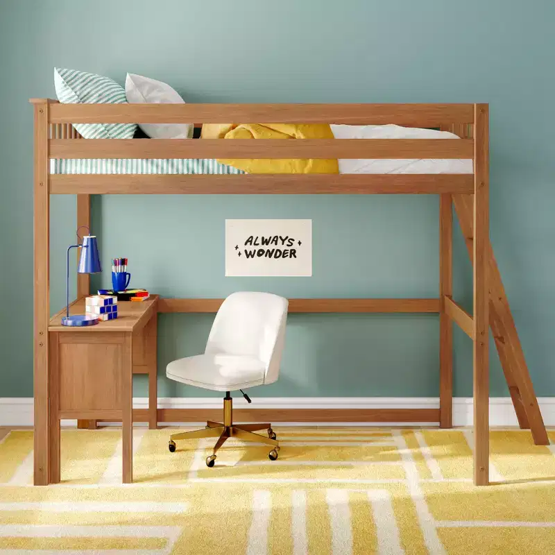 Classic Twin High Loft (ladder on end) + Desk
