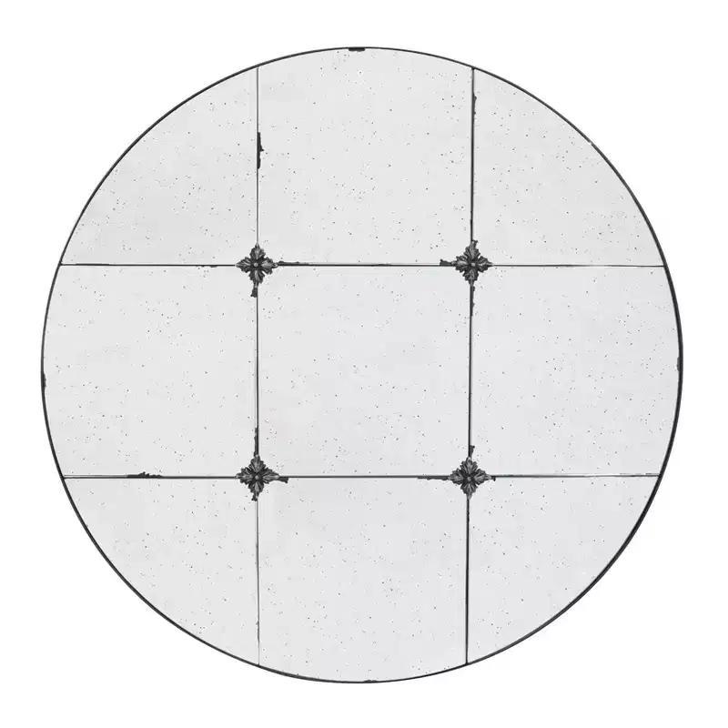 36 Inch Traditional Round Antique Glass Wall Mirror