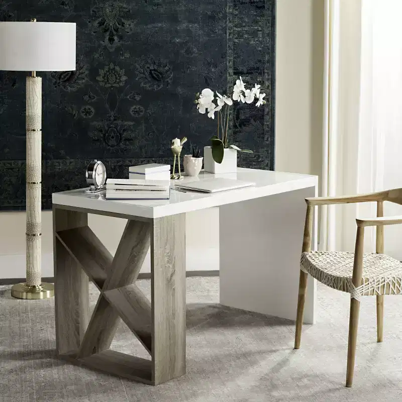 Desk - FOX4235 - White/Oak