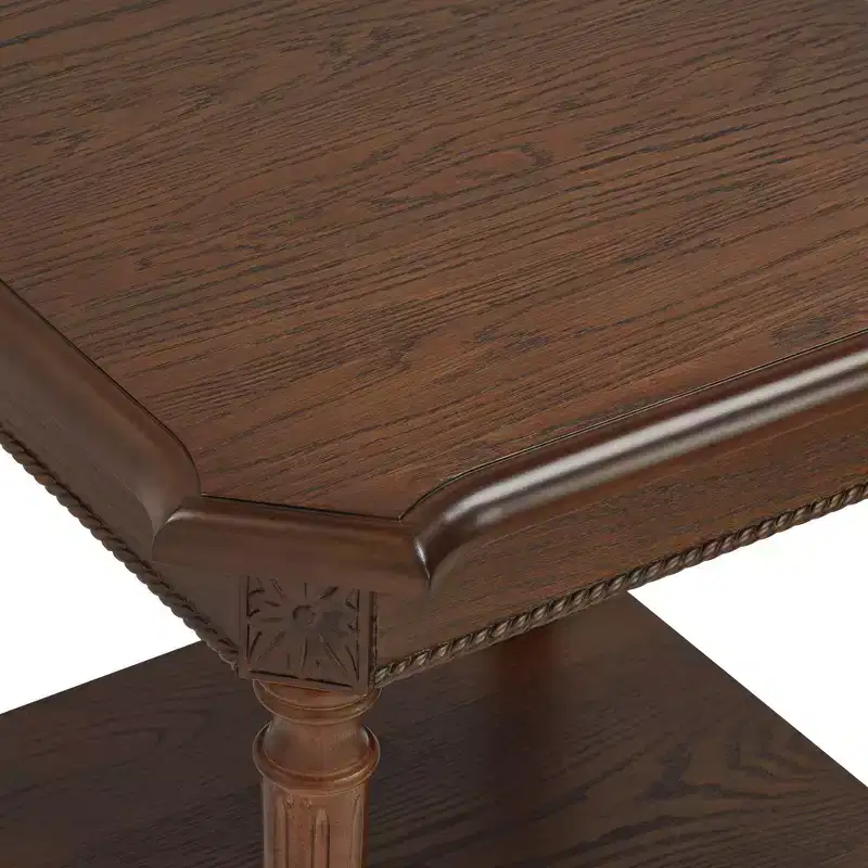Regency Hill Pullman 22 Wide Distressed Walnut Wood Square End Table