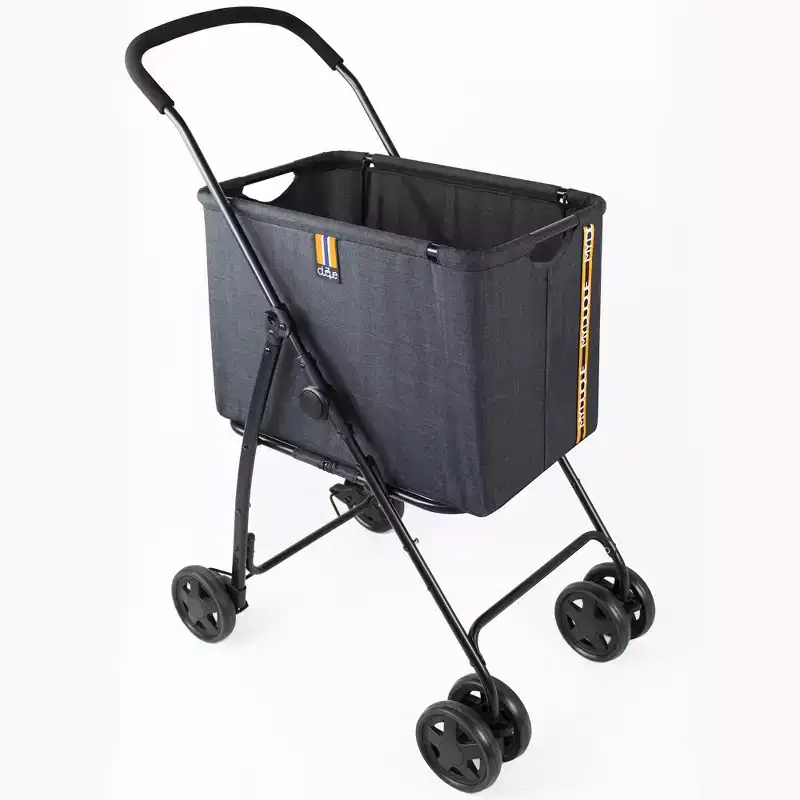 Shopping Stroller -  Black - Wheeled Utility Cart