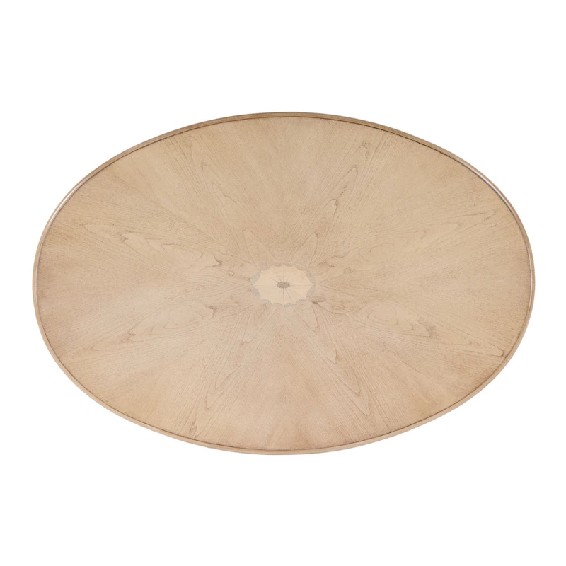 Clayton Oval Wood Inlay Cocktail Table