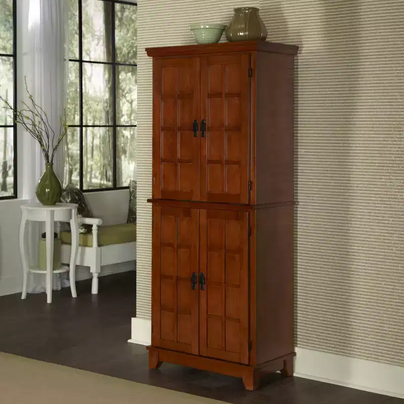 Crafts Pantry Cottage Oak : Traditional Hardwood Kitchen Storage, 4-Door, 4-Shelf