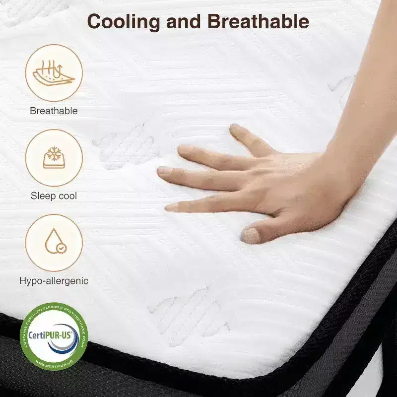 King Mattress Clearance  14 Hybrid Mattress in a Box, Pocket Springs, Medium Feel, Motion Isolating, CertiPUR-US Certified, Fiberglass Free