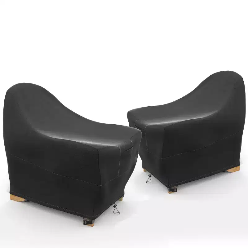 KHOMO GEAR Set of 2 Adirondack Patio Chair Covers  Black, Durable, Weatherproof, UV Resistant, Protection from Rain & Dust