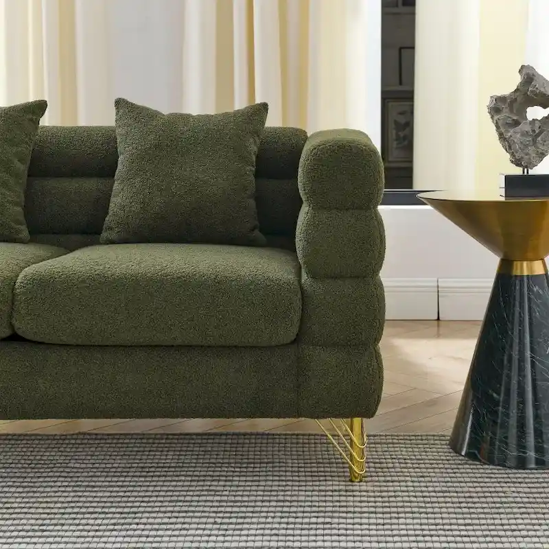Fabric 3-seater Sofa with 3 Pillows